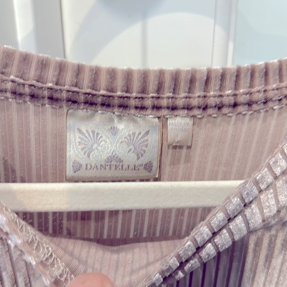 DANTELLE Pink Ribbed Blouse with Split loose Sleeves, size L, Boho, trendy & fun - Picture 6 of 6